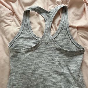 Gray lululemon razorback workout tank